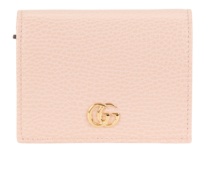 Gucci GG Marmont Card Case Wallet, &pound;250, Accessories, Pink, Leather, Front view